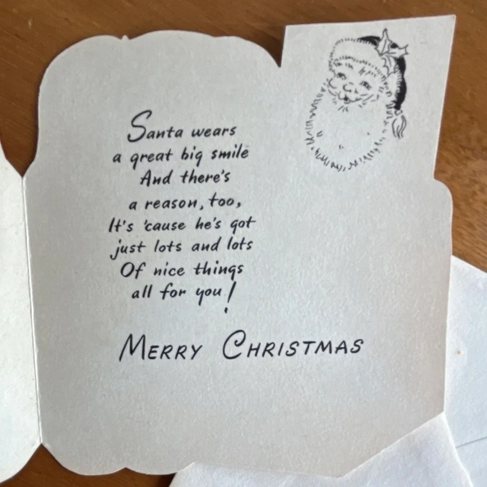 Hallmark‎ Vintage Christmas Greeting Cards Lot Santa Reindeer Wreath Animals